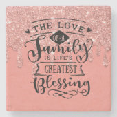 Zitat zum Thema Inspirationsfamilien Steinuntersetzer (Vorderseite)