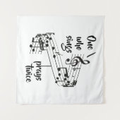 Zitat zum Thema Singen und Beten Wandteppich (Vorderseite (Horizontal))