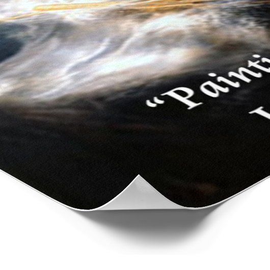 Zitat zum Thema "Sturm auf See von Galiläa" Poster (Ecke)