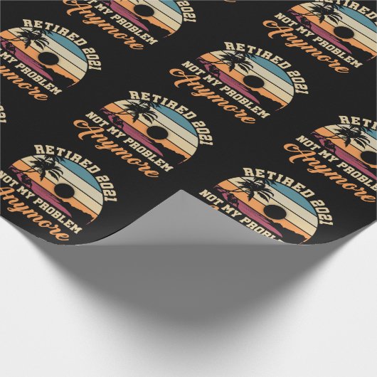 Zitat zum Thema "Witziges Ruhestand 2021 Männer Fr Geschenkpapier (Ecke)