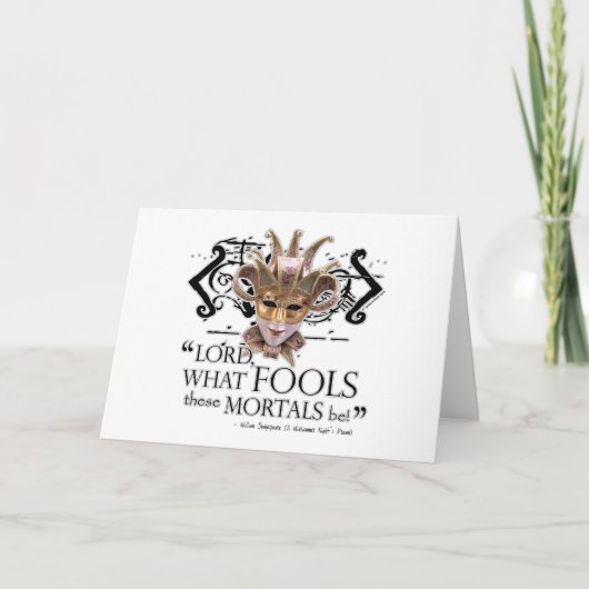 Zitat zum Traum der Nacht im Sommer Karte (Vorderseite)