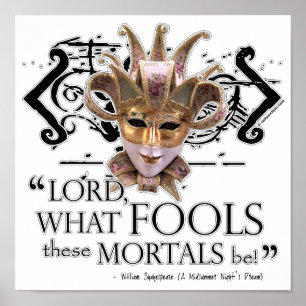 Zitat zum Traum der Nacht im Sommer Poster