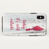 Zitat zum Vogelschnee von Red Kardinal Bird Case-Mate iPhone Hülle (Rückseite (Horizontal))