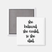 Zitat zum weiblichen Power Magnet (Vorderseite/Rückseite)