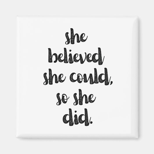 Zitat zum weiblichen Power Magnet (Vorne)