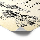 Zitat zur Alice im Wunderland - Ich glaube an Sie  Poster (Ecke)