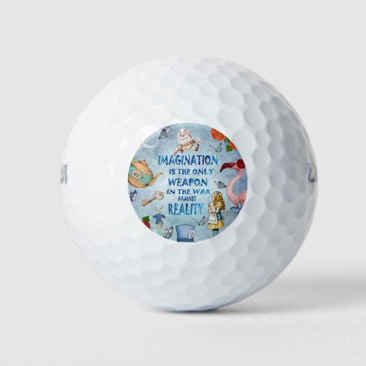 Zitat zur Alice im Wunderland - Vorstellungskraft Golfball (Vorderseite)