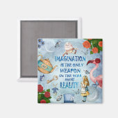 Zitat zur Alice im Wunderland - Vorstellungskraft Magnet (Vorderseite/Rückseite)