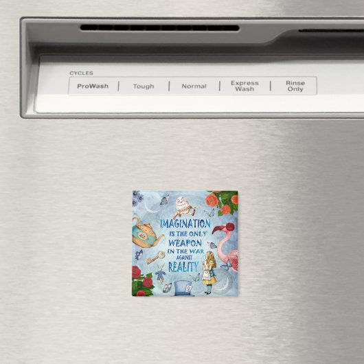 Zitat zur Alice im Wunderland - Vorstellungskraft Magnet (In Situ (Geschirrspüler))