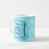 Zitat zur Bejahung der Motivation durch Vertrauen Kaffeetasse (Vorderseite Links)