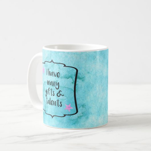 Zitat zur Bejahung der Motivation durch Vertrauen Kaffeetasse (Vorderseite Links)