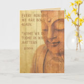 Zitat zur Bejahung des Buddhismus Karte (Gelbe Blume)