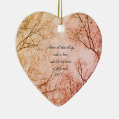 Zitat zur biblischen Liebe Keramik Ornament (Rechts)