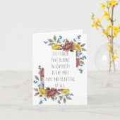 Zitat zur Blumenarmut Karte (Gelbe Blume)