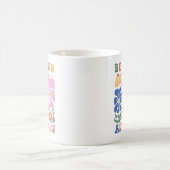 Zitat zur Blumenmotivation von Retro Boho - Seien Kaffeetasse (Mittel)