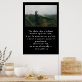 Zitat zur Einsamkeit mit einem einführenden Bild Poster (Küche)