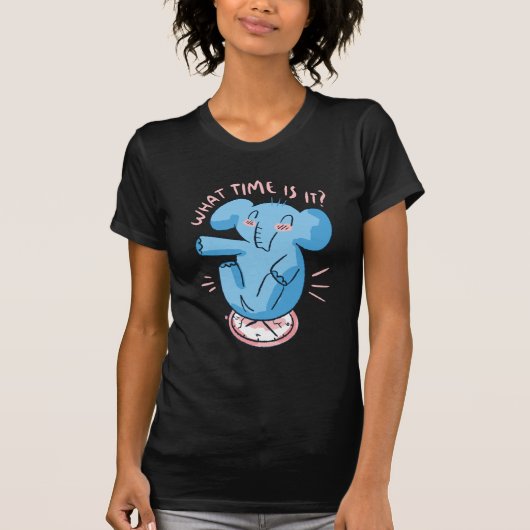 Zitat zur Elephant-Uhr T-Shirt (Vorderseite)