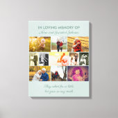 Zitat zur Erinnerung an die Liebe - FotoCollage Leinwanddruck (Vorderseite)