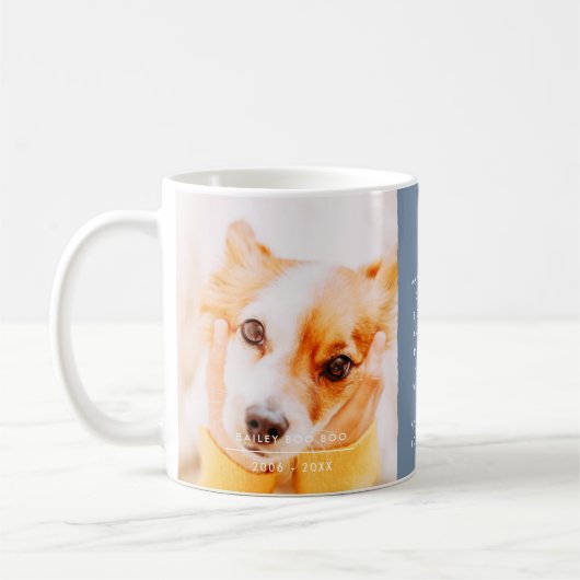 Zitat zur Erinnerung an Haustiere Modernes, einfac Kaffeetasse (Links)