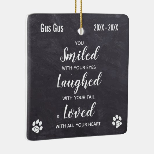 Zitat zur Erinnerung an rustikale Schieferplatten Keramikornament (Rechts)