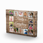 Zitat zur Familienname für rustikales Holz 14 Bild Fotoblock (Rechts)