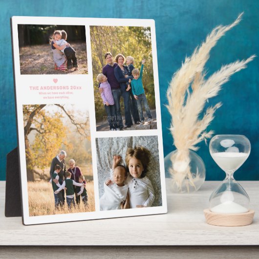 Zitat zur Familienstärke und vier Fotocollagen der Fotoplatte (Seite)