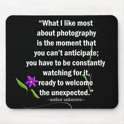 Zitat zur Fotografie Mousepad (Vorne)
