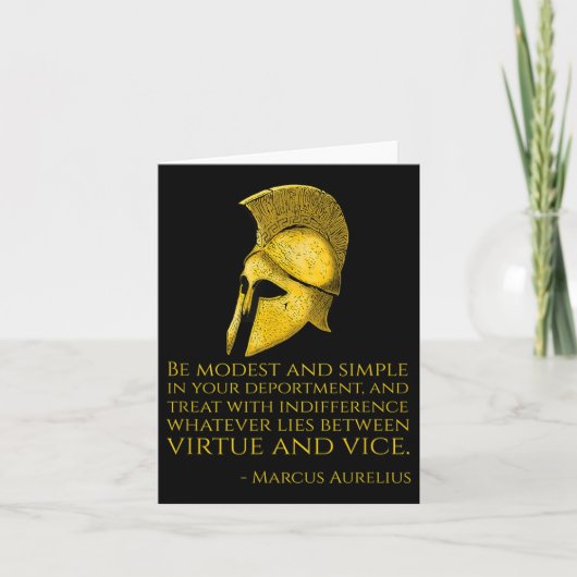 Zitat zur griechischen Philosophie - Marcus Aureli Karte (Vorderseite)
