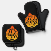 Zitat zur Grill-GRILLEN Ofenhandschuh & Topflappen-Set (Vorderseite/Rückseite)