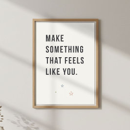 Zitat zur Inspiration für Künstler. Minimal kreati Poster
