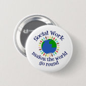 Zitat zur Inspiration für soziale Arbeit Button (Vorne & Hinten)