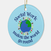 Zitat zur Inspiration für soziale Arbeit Keramik Ornament (Links)