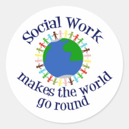 Zitat zur Inspiration für soziale Arbeit Runder Aufkleber