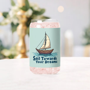 Zitat zur Inspiration von Vintage-Segelschiffen Dosenglas