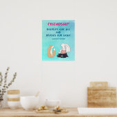Zitat zur InspirationCute-Tierskizze Poster (Küche)