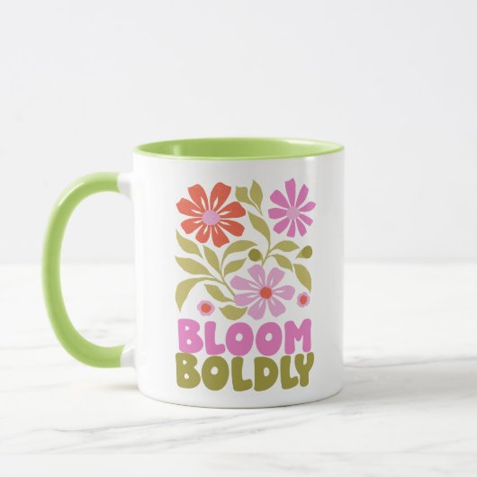 Zitat zur Inspirationsbejahung von Retro Boho Tasse (Links)