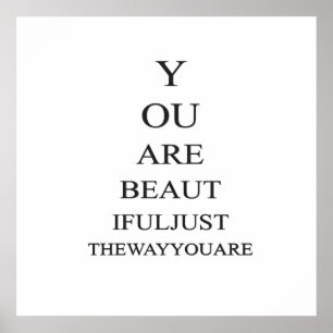Zitat zur inspirierenden Beauty-Liebe Poster