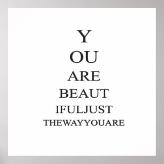 Zitat zur inspirierenden Beauty-Liebe Poster