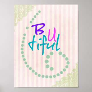 Zitat zur inspirierenden MädchenAffirmation Poster