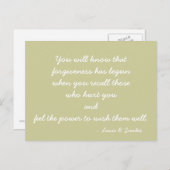 Zitat zur inspirierenden Postkarte (Vorne/Hinten)