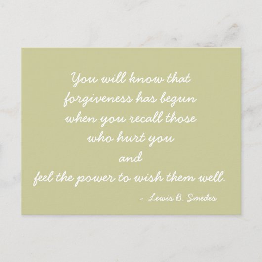 Zitat zur inspirierenden Postkarte (Vorderseite)