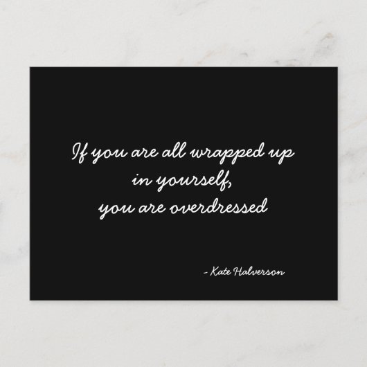 Zitat zur inspirierenden Postkarte (Vorderseite)