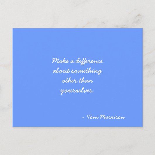 Zitat zur inspirierenden Postkarte (Vorderseite)