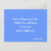 Zitat zur inspirierenden Postkarte (Vorderseite)