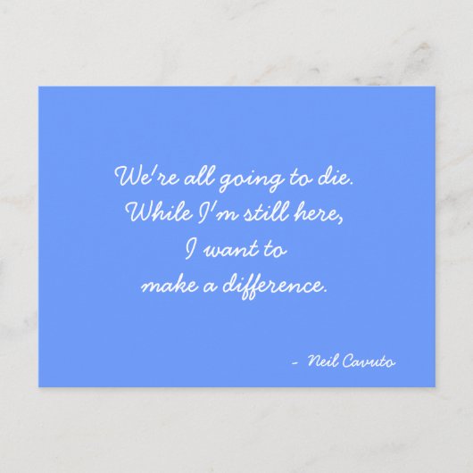 Zitat zur inspirierenden Postkarte (Vorderseite)