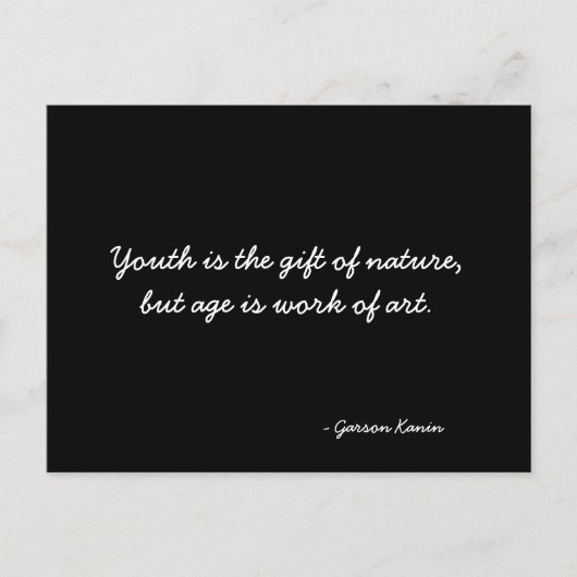 Zitat zur inspirierenden Postkarte (Vorderseite)