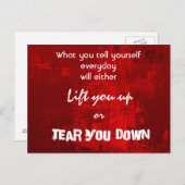 Zitat zur inspirierenden Typografie über das Selbs Postkarte (Vorne/Hinten)