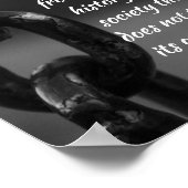 Zitat zur Junetezehnten Gesellschaft Poster (Ecke)