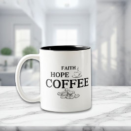 Zitat zur Kaffeetypografie Zweifarbige Tasse