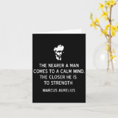 Zitat zur kaltem Geist und Kraft des Marcus Karte (Gelbe Blume)